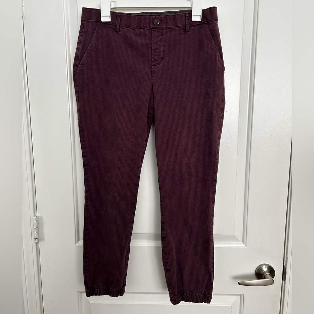 Lee Women’s Burgundy Pull On Jogger Pants Size M